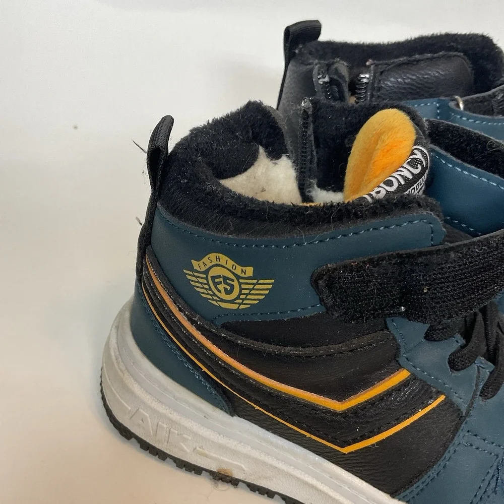 Kids Youth Novice High Winter Snow Boots Kids Size 12 (28)‎ Teal Yellow Black